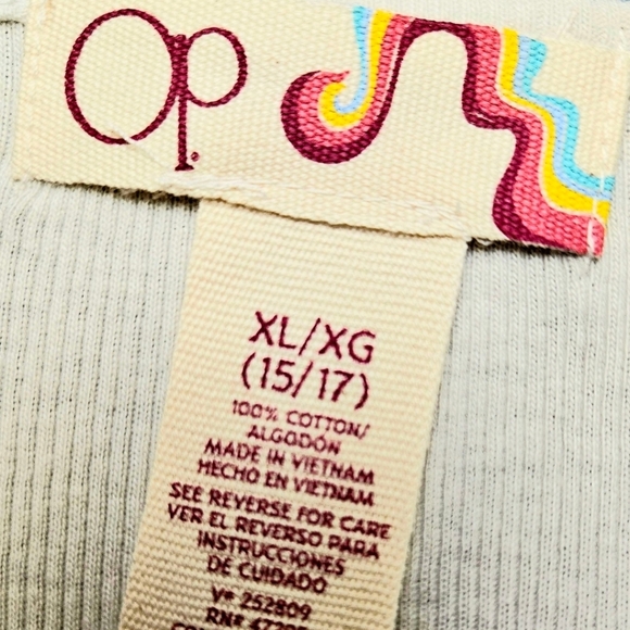 OP CREAM COLORED Ruffle Logo Tank Top Size XL - Picture 9 of 16